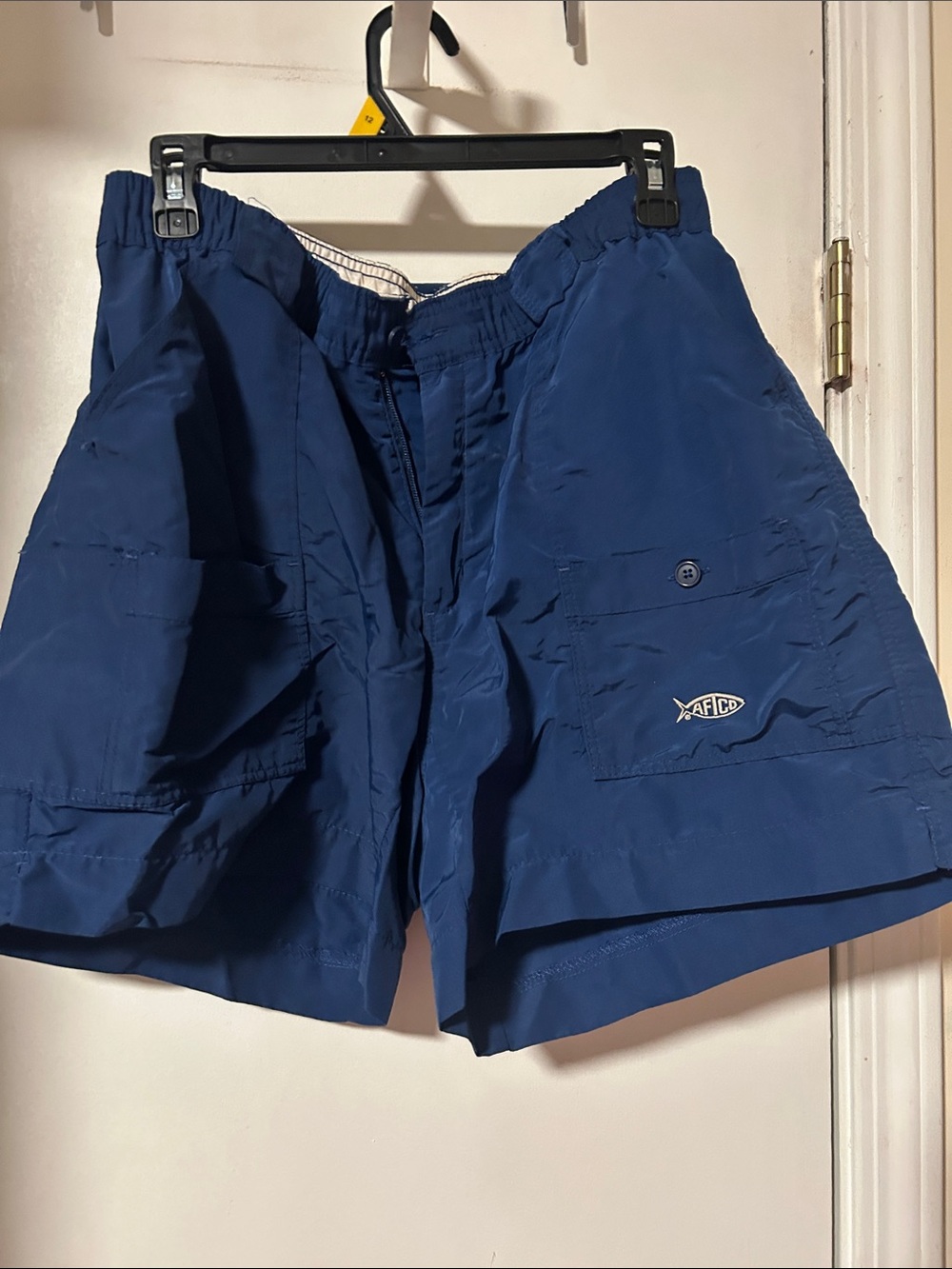 AFTCO Men's Dark Blue Cargo Swim Shorts
